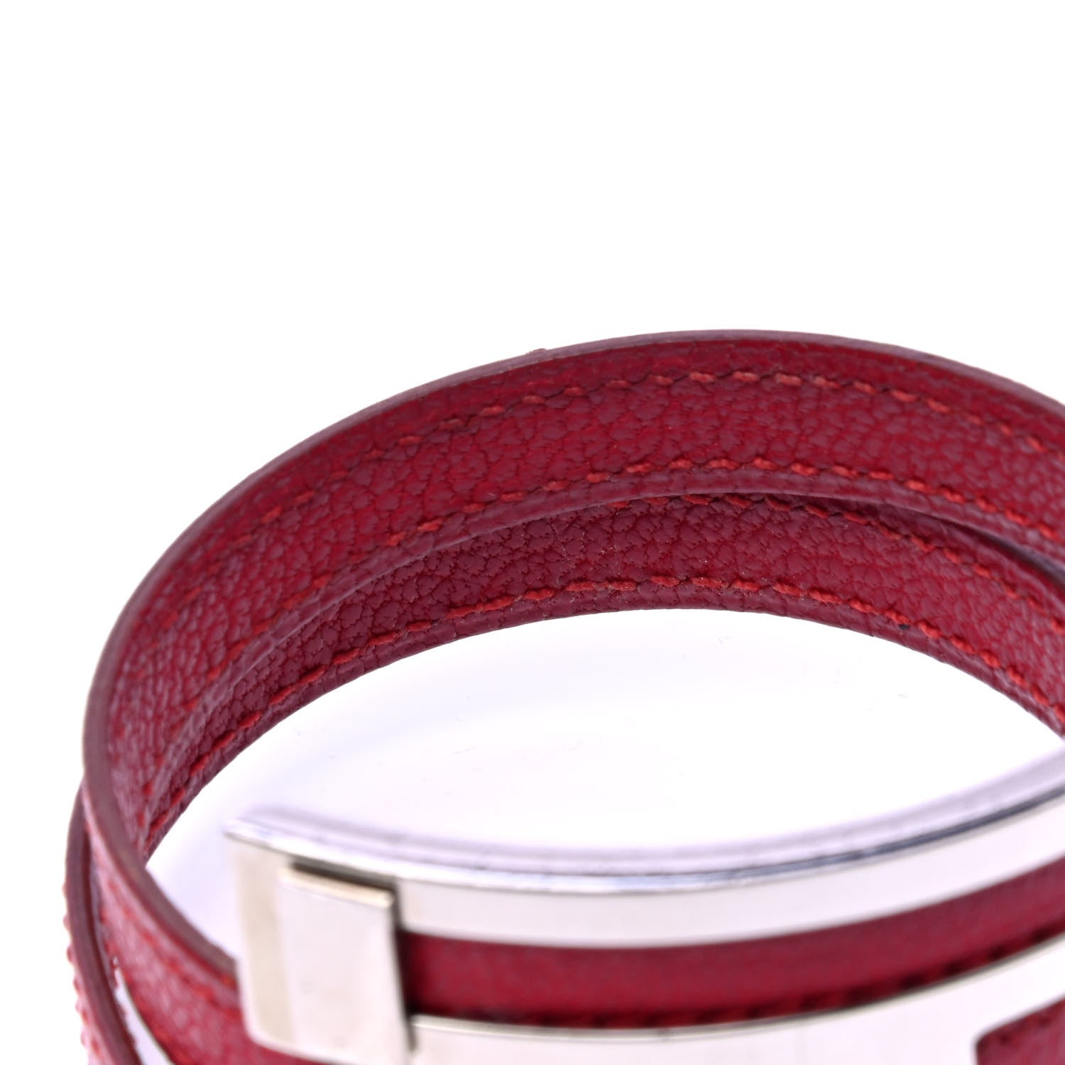 Hermes Chevre Mysore Pousse Pousse Bracelet Rouge Vif 4 of 5