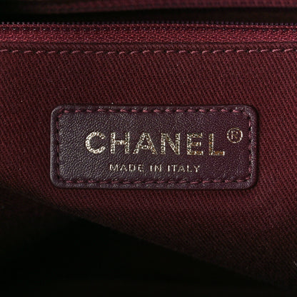 Chanel Caviar Chevron Large Coco Handle Shopping Tote Black 8 of 13
