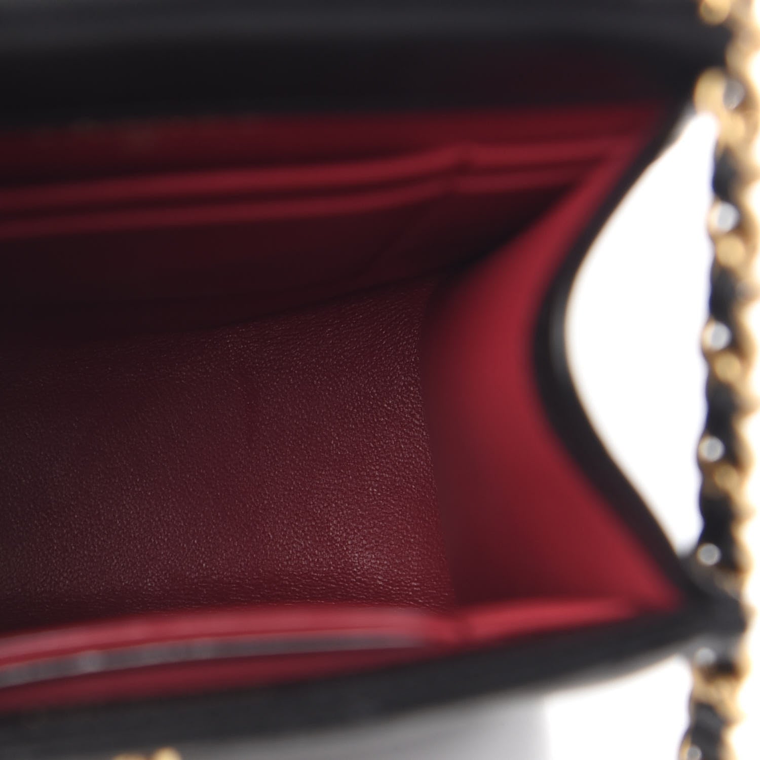 Chanel Lambskin Quilted Pearl Crown Phone Holder Black 5 of 10
