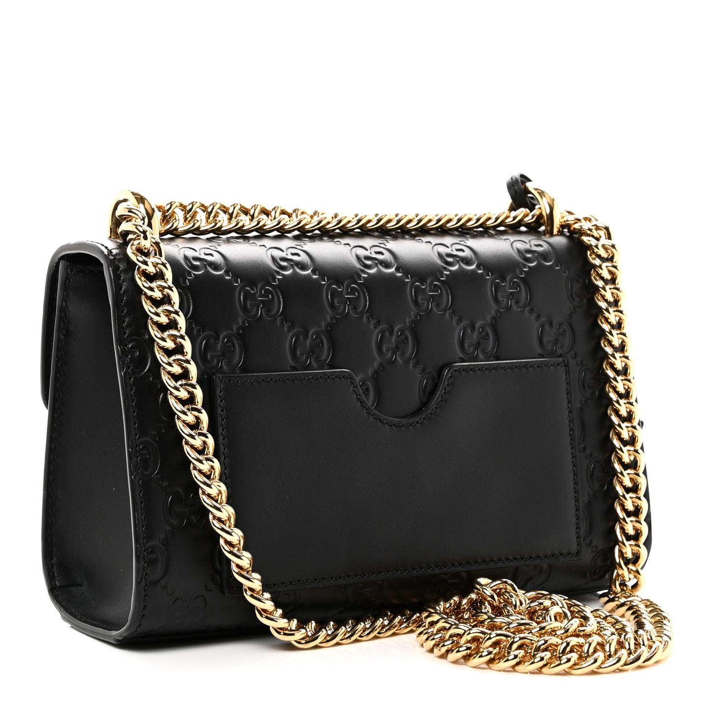 Guccissima Small Padlock Shoulder Bag Black