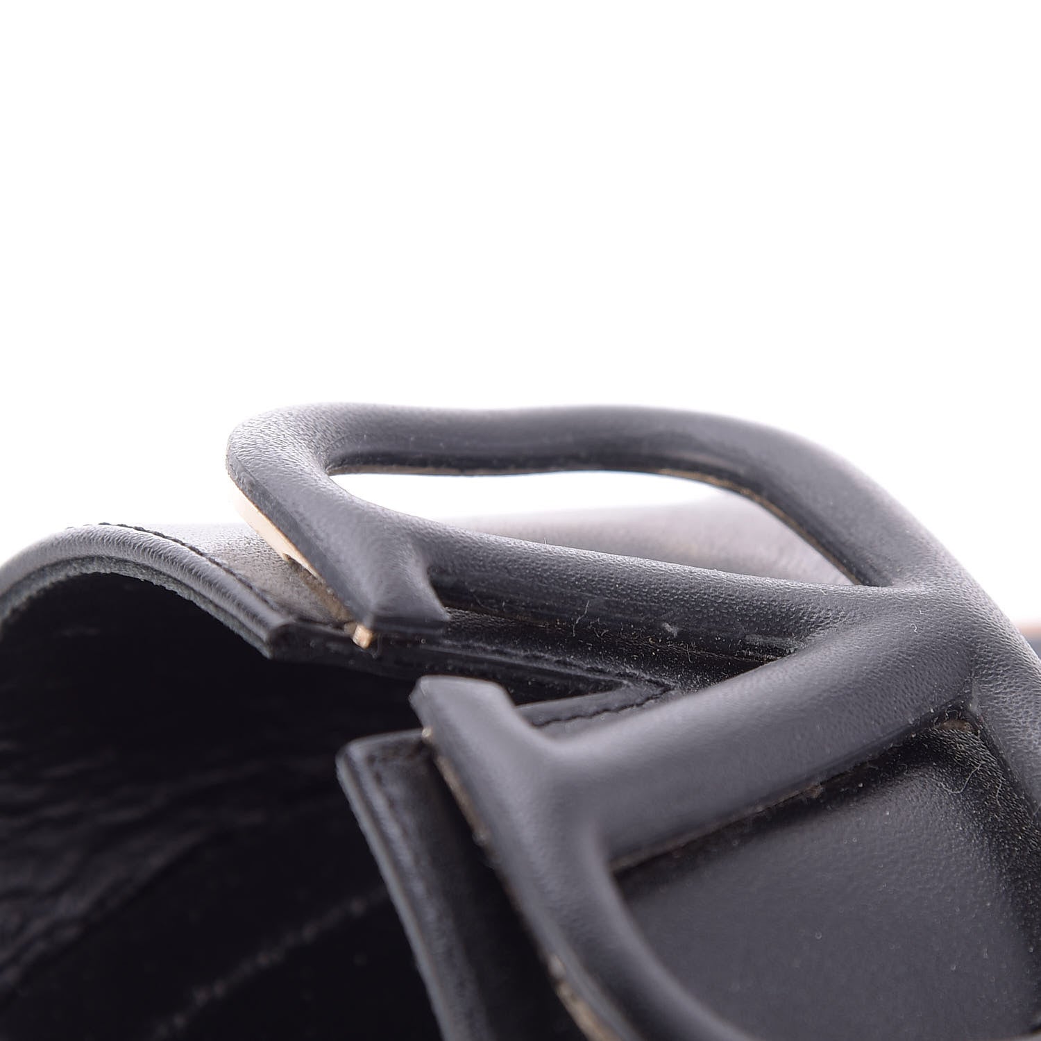 Valentino Garavani Calfskin Vlogo Flat Slide Sandals 38.5 Black 8 of 8