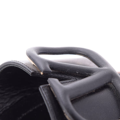 Valentino Garavani Calfskin Vlogo Flat Slide Sandals 38.5 Black 8 of 8