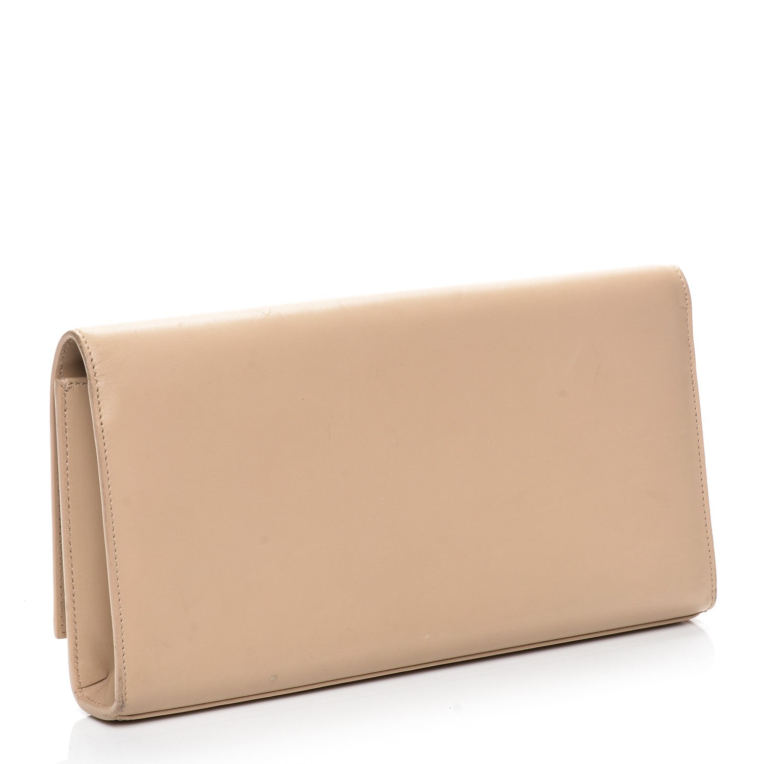 Saint Laurent Calfskin Classic Monogram Clutch Nude 3 of 7