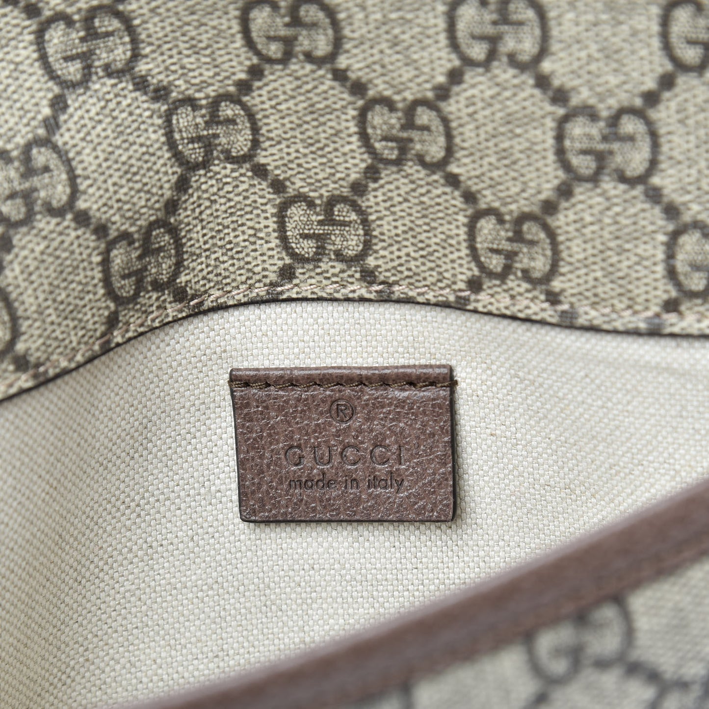 GG Supreme Monogram Neo Vintage Web Belt Bag Brown