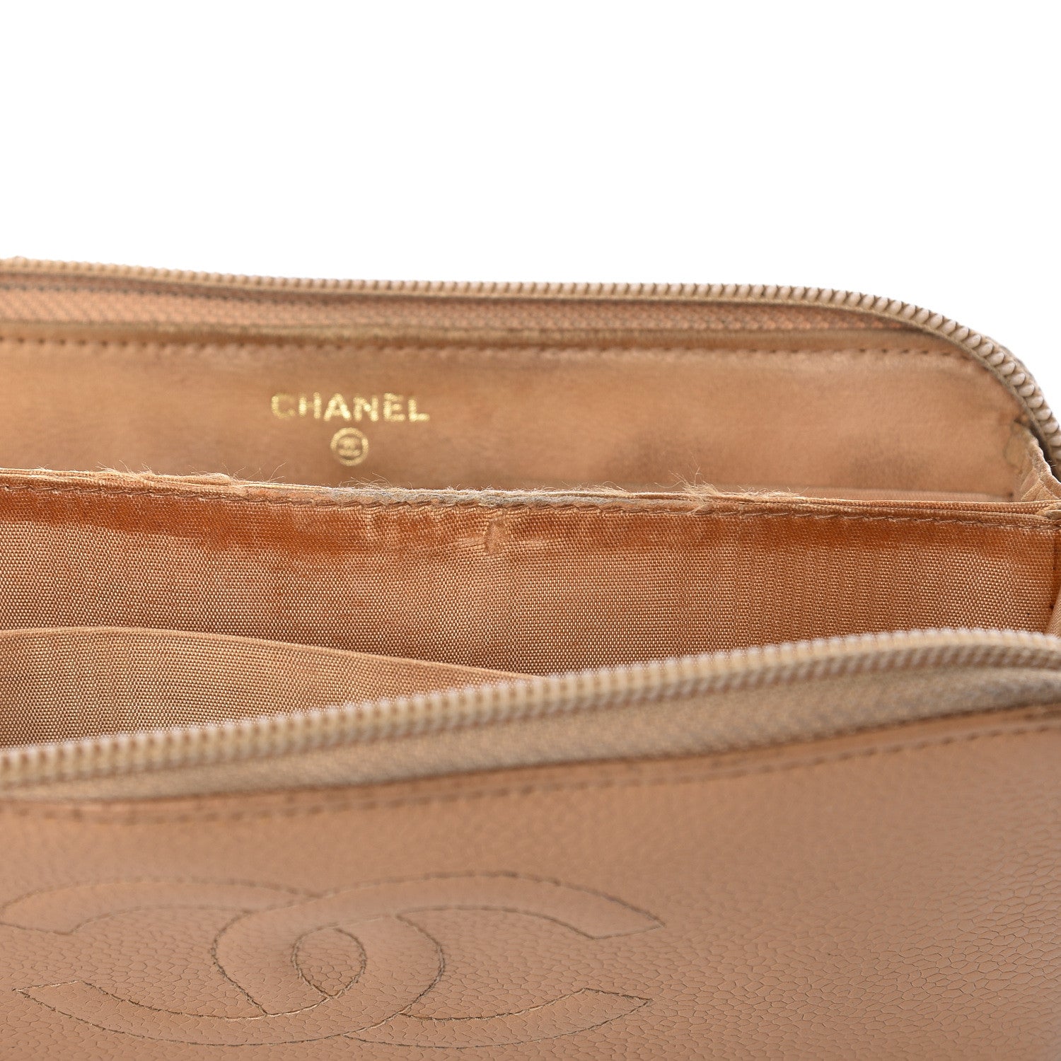 Chanel Caviar Large Timeless CC Zip Around Wallet Beige 23 of 28