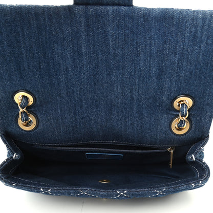 Chanel Denim Quilted Medium Denim Trip Single Flap Blue 5 of 10