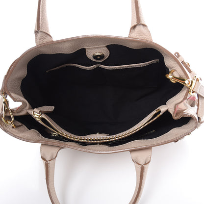Burberry Derby Calfskin House Check Medium Banner Tote Beige 5 of 13