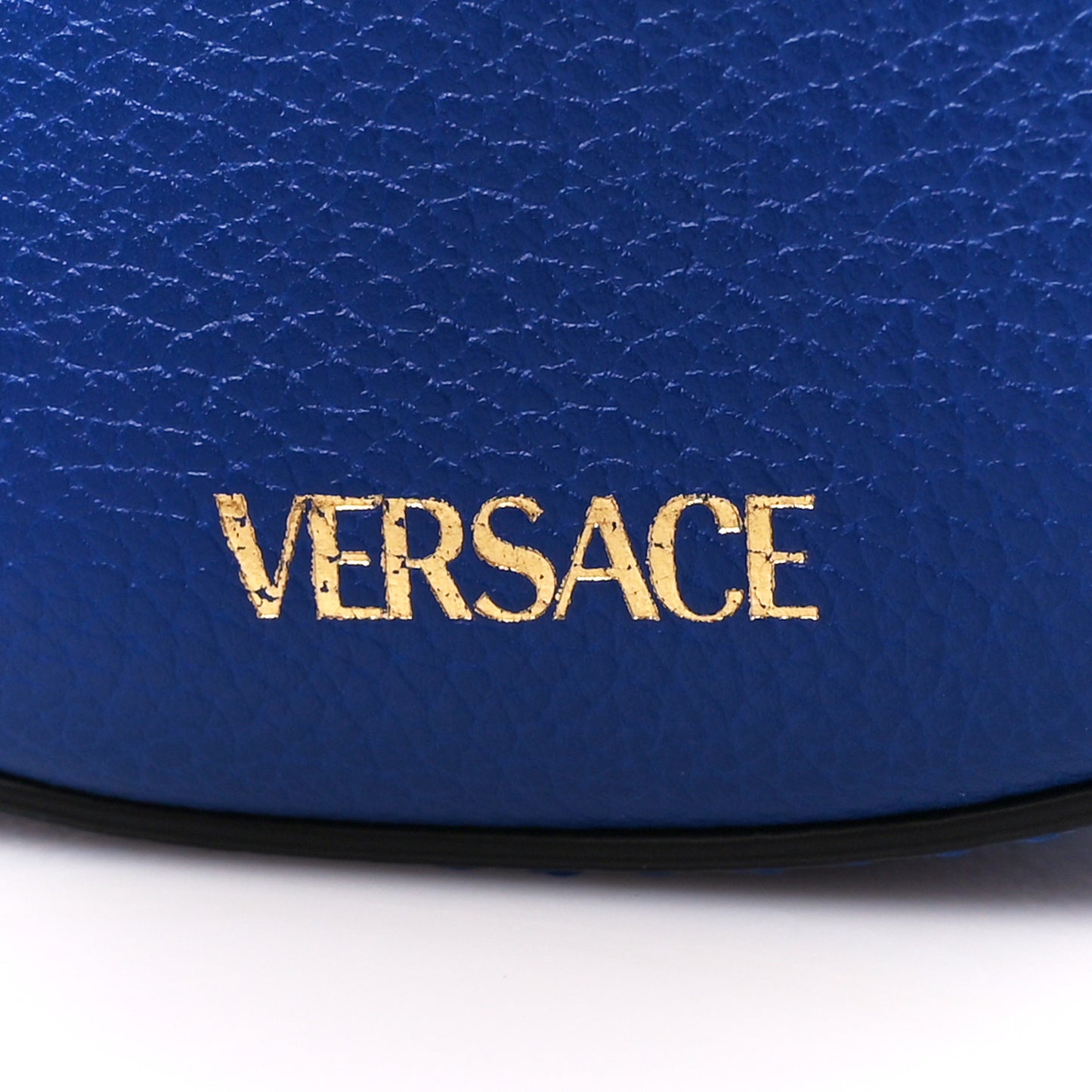 Calfskin La Medusa Round Camera Bag Blue