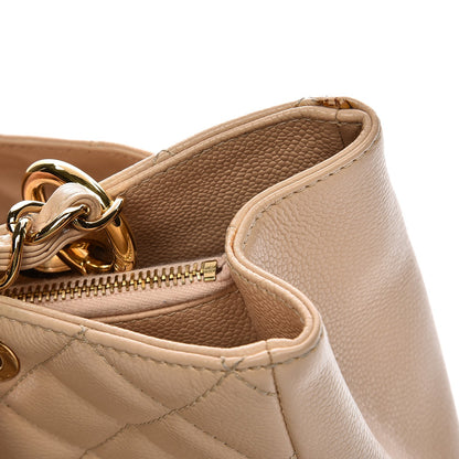 Chanel Caviar Quilted Grand Shopping Tote GST Beige Clair 15 of 15