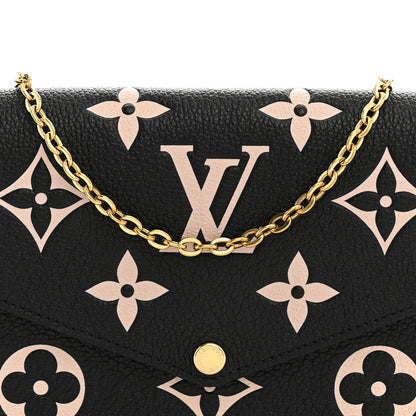 Louis Vuitton Empreinte Monogram Giant Felicie Pochette Black Beige 7 of 10