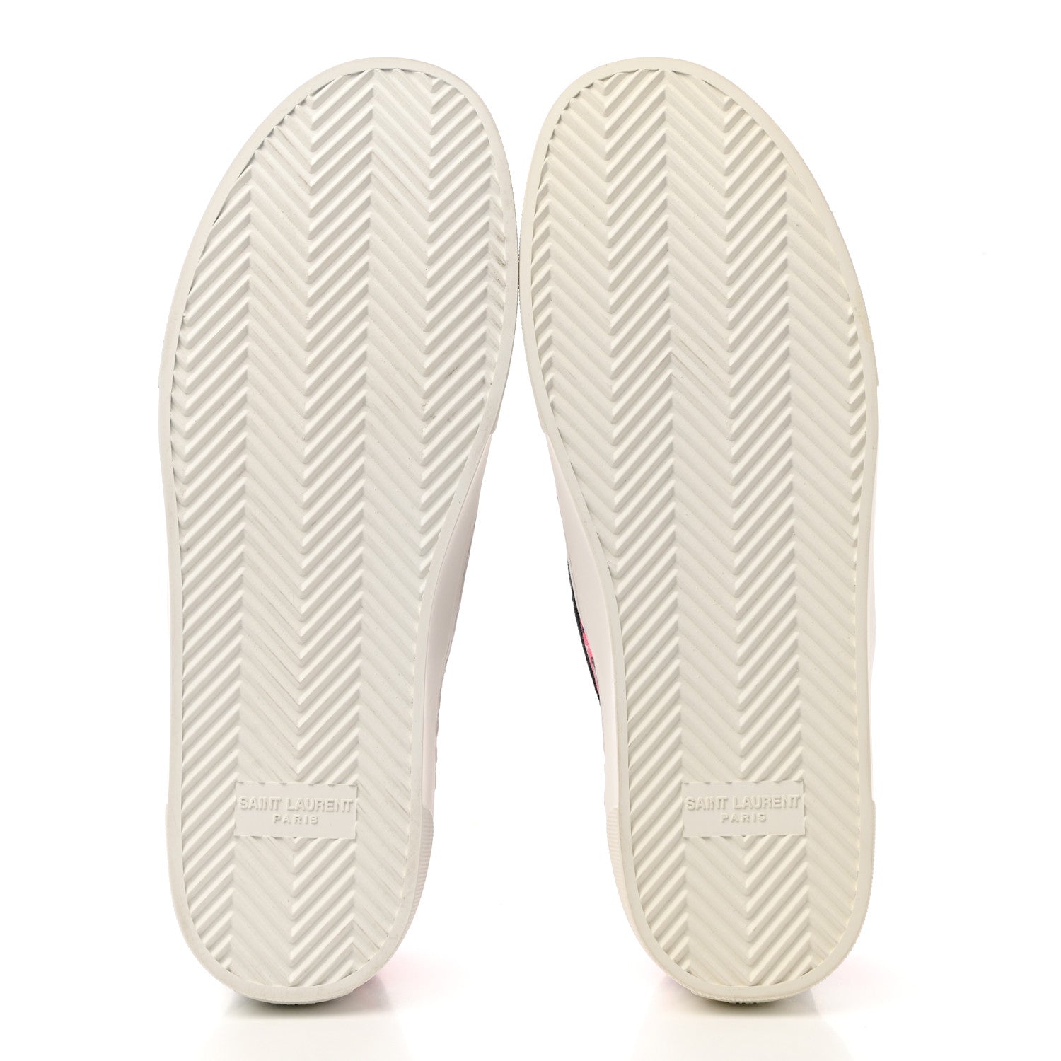 Saint Laurent Canvas Radio Print Mens Venice Slip On Sneakers 41 Pink Black White 5 of 9