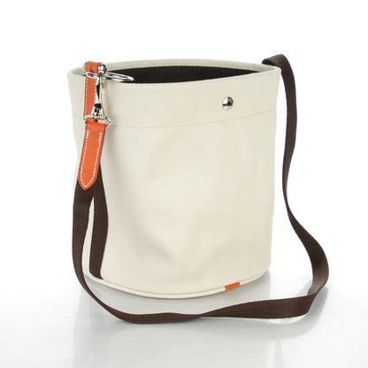 Hermes Natural Barenia Toile Sac De Pansage Grooming Bag 3 of 6