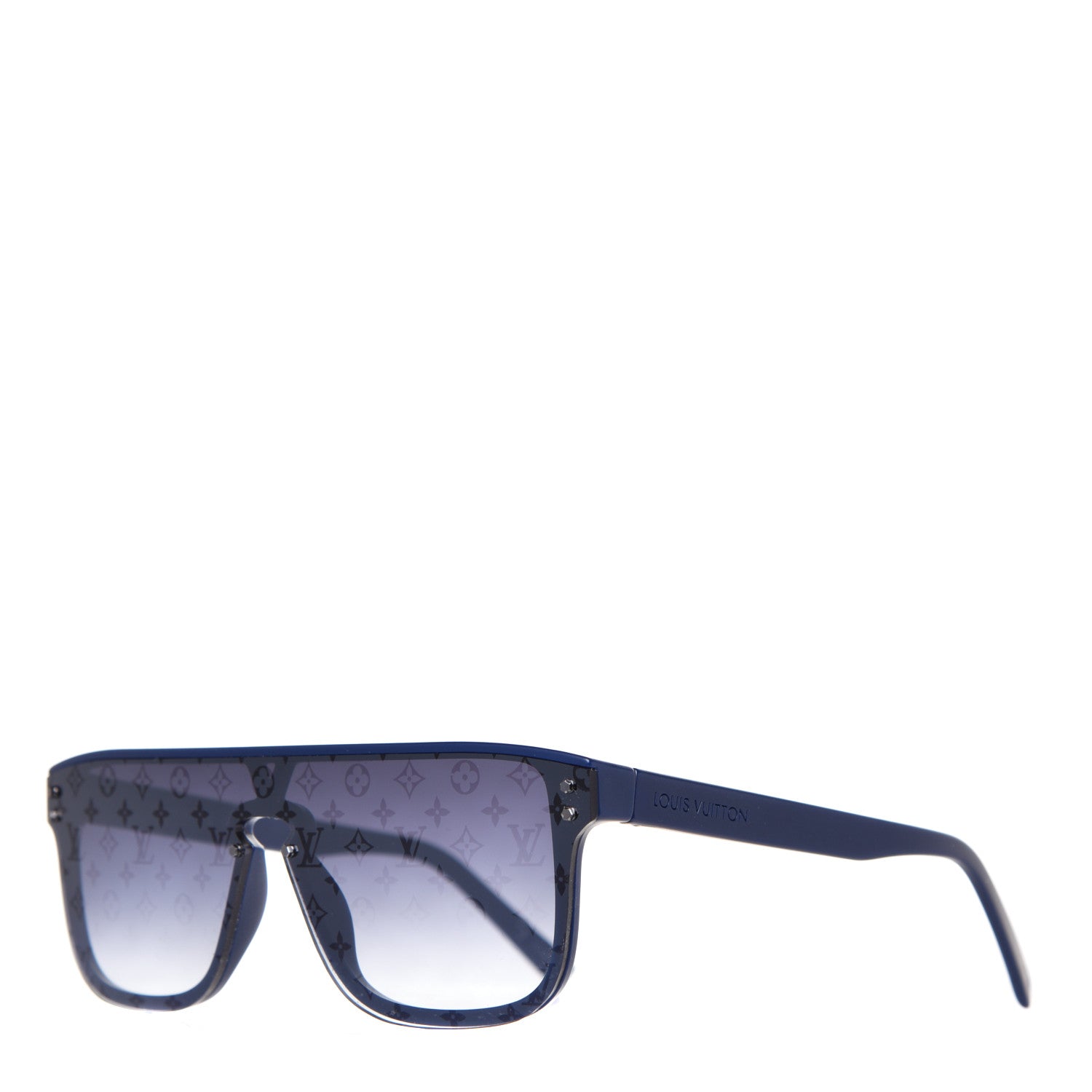 Louis Vuitton Acetate Monogram Waimea Sunglasses Z2328W Blue 1 of 7