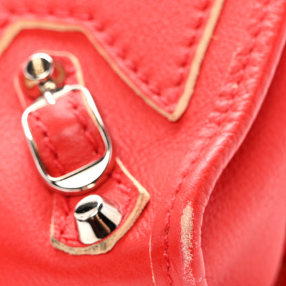 Balenciaga Supple Grained Calfskin Classic Silver Hardware Highlight Mini City Rouge Fraise 12 of 13