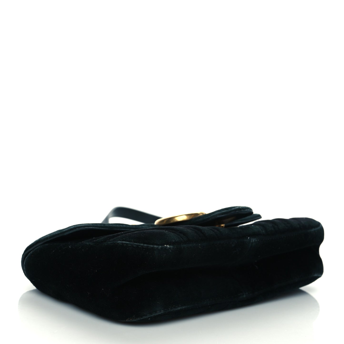 Velvet Matelasse Mini GG Marmont Shoulder Bag Black