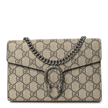 Gucci GG Supreme Monogram Mini Dionysus Chain Wallet Beige Taupe 1 of 10