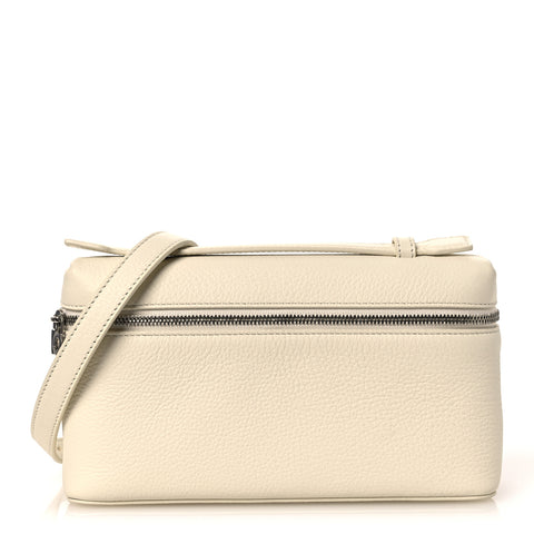 Grained Calfskin L19 Extra Pocket Pouch  Whisper White