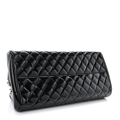 Chanel Patent Quilted Medium Just Mademoiselle Bowling Bag Black 4 of 10