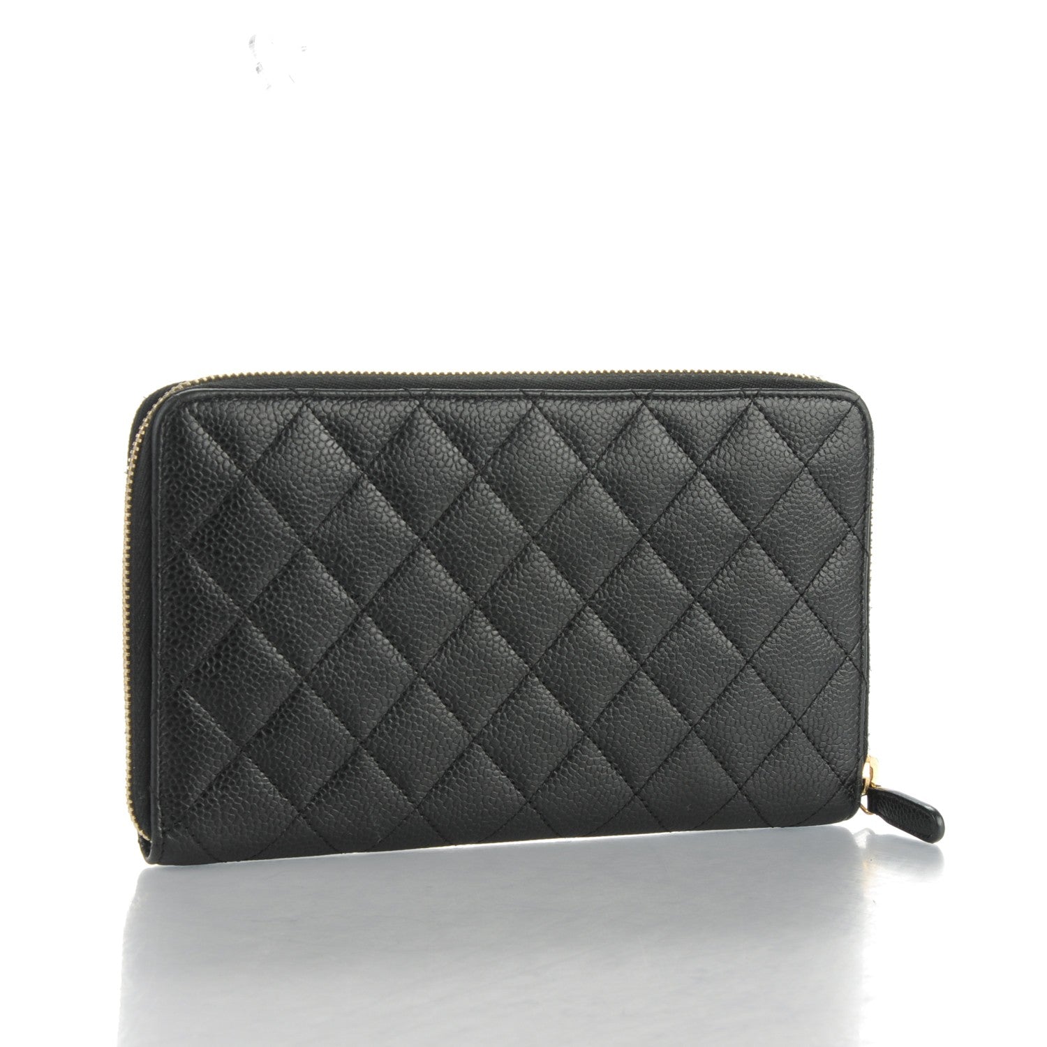 Chanel Caviar Quilted Large Zip Around Organizer Wallet Black 3 of 8