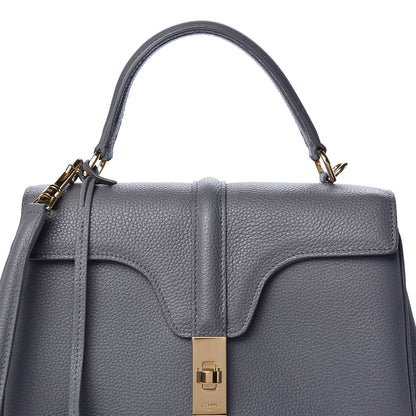 Celine Grained Calfskin Small 16 Top Handle Bag Medium Grey 9 of 9