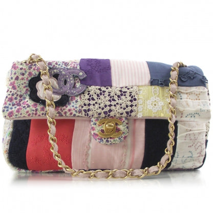 Chanel Fabric Patchwork Medium Flap Bag 1 of 12