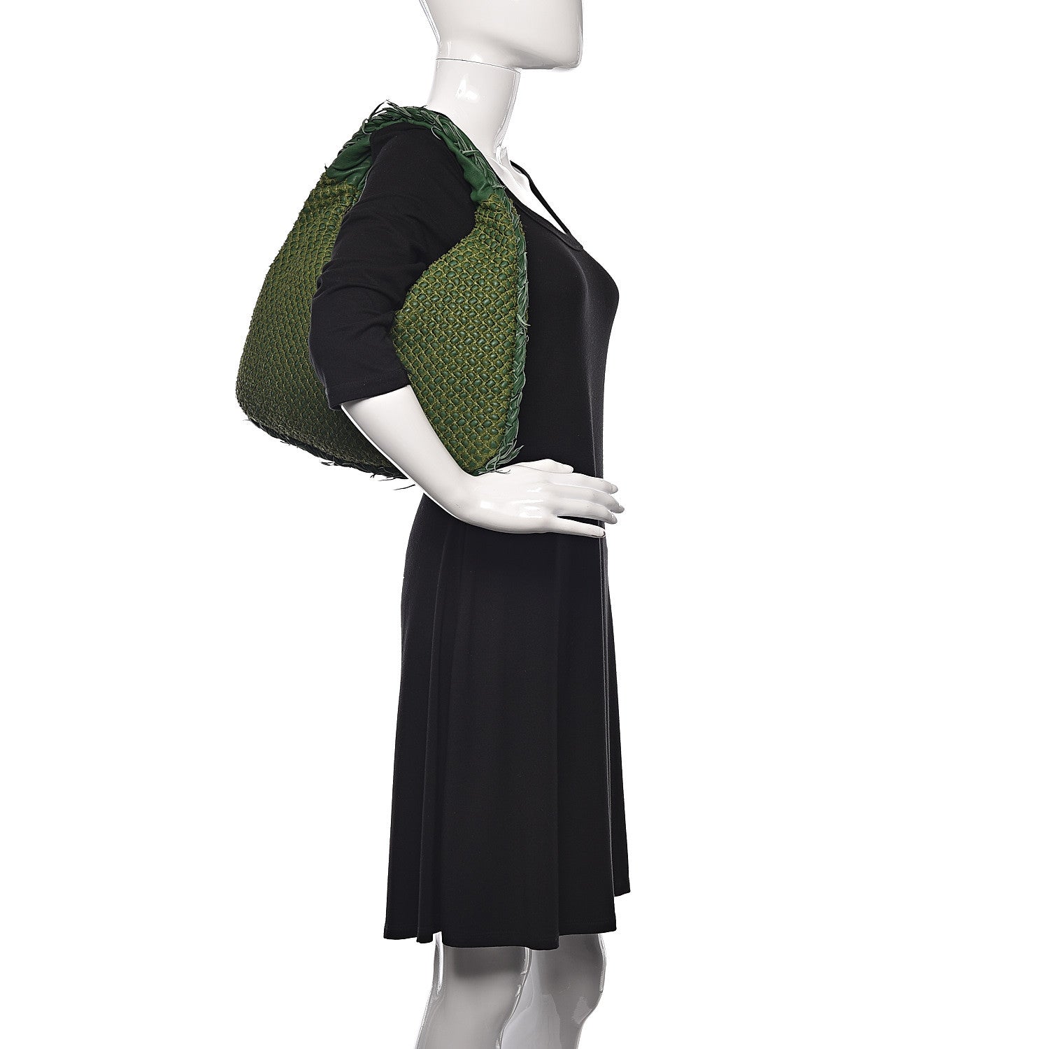 Bottega Veneta Nappa Silk Small Ponza Devore Fuzzy Hobo 2 of 11