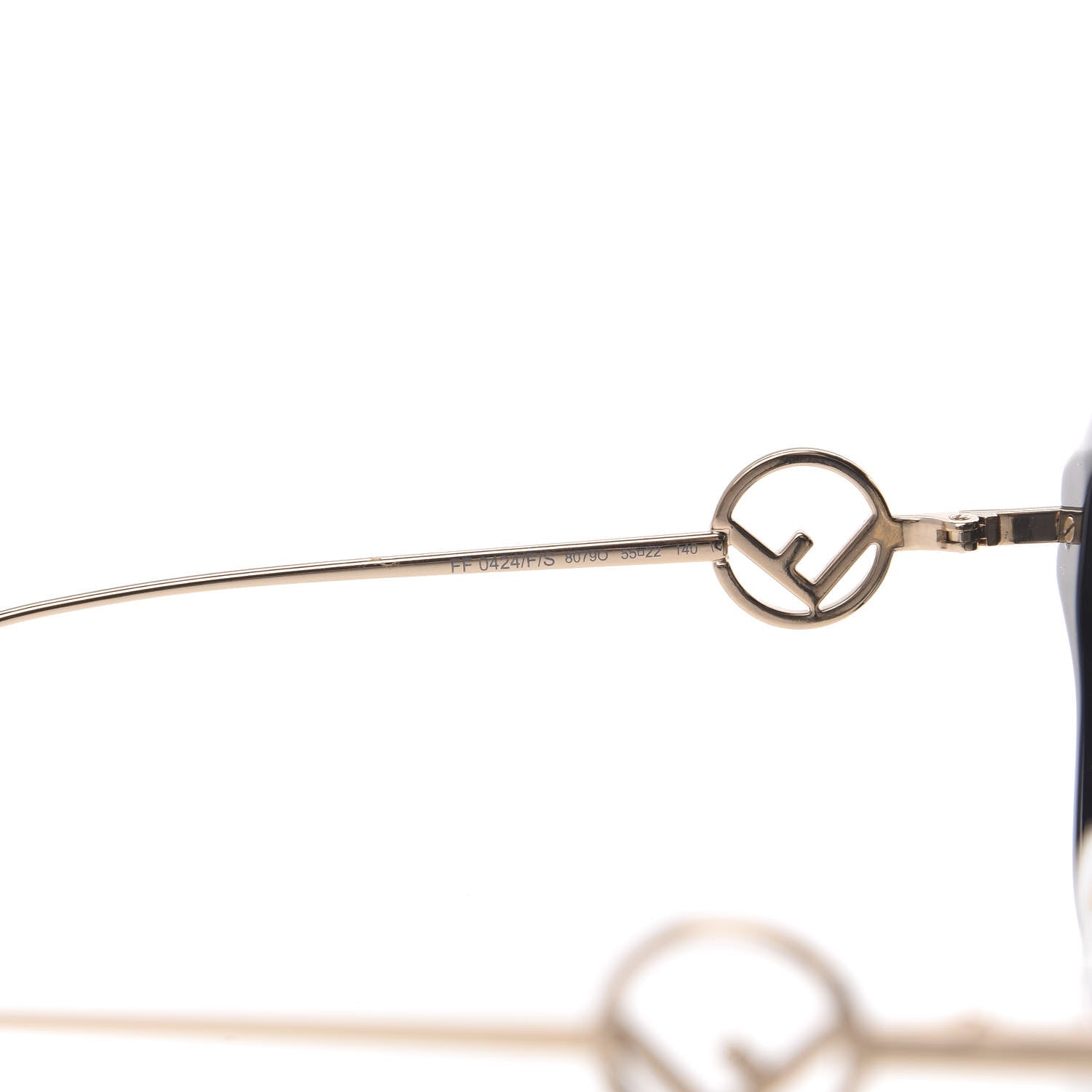 Fendi Acetate Metal F is Fendi Square Cat Eye Sunglasses FF 0424/F/S Black 5 of 7