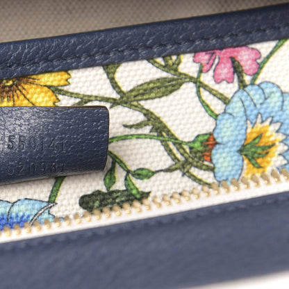 Gucci Canvas Medium Flora Tote White Multicolor Blue Agata 7 of 11
