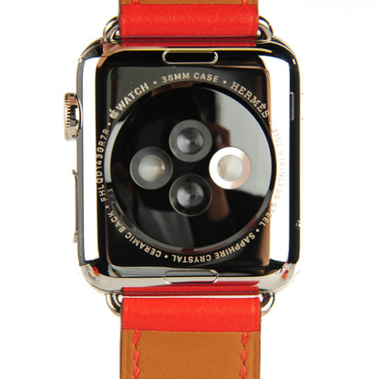 Hermes Veau Swift 38mm Apple Watch Double Tour Capucine 3 of 9