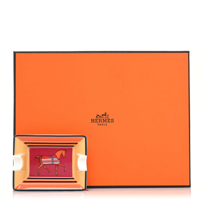 Hermes Porcelain Rocabar A Cheval Set of 4 Mini Ashtrays Multicolor 4 of 4