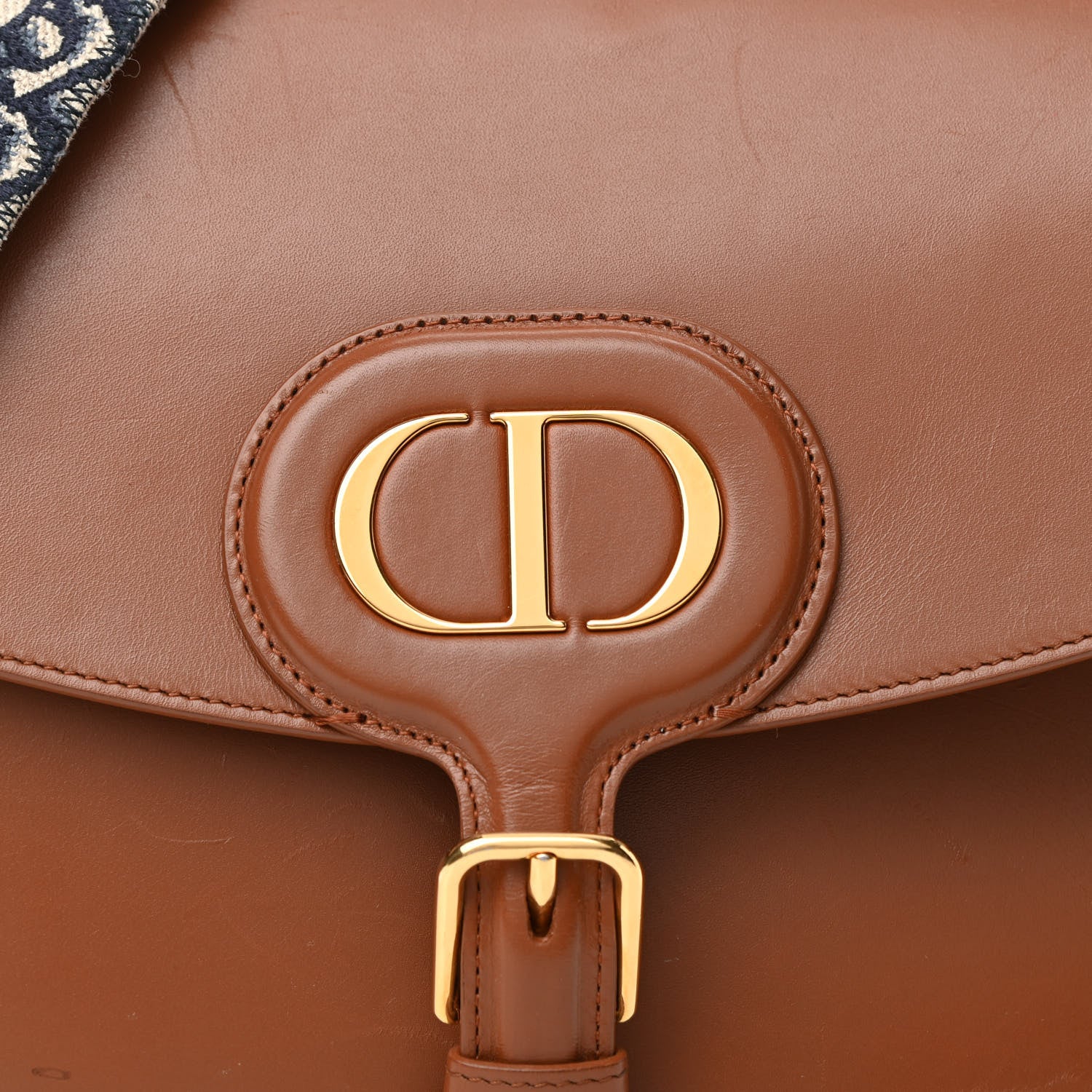 Christian Dior Box Calfskin Large Bobby Flap Dark Tan 7 of 12