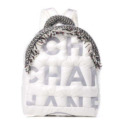 Chanel Nylon Tweed Coco Neige Small Doudoune Backpack Ivory 1 of 10