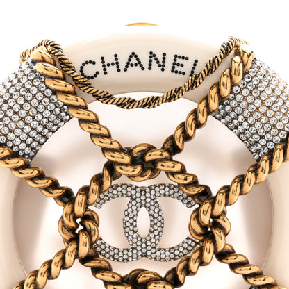 Chanel Resin Crystal Rescue Wheel Minaudière White 8 of 11