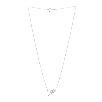 Tiffany Sterling Silver Paloma Picasso Graffiti Love Pendant Necklace 3 of 5