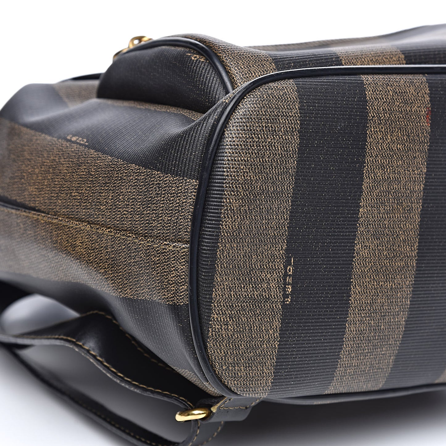 Coated Canvas Pequin Drawstring Backpack Tobacco