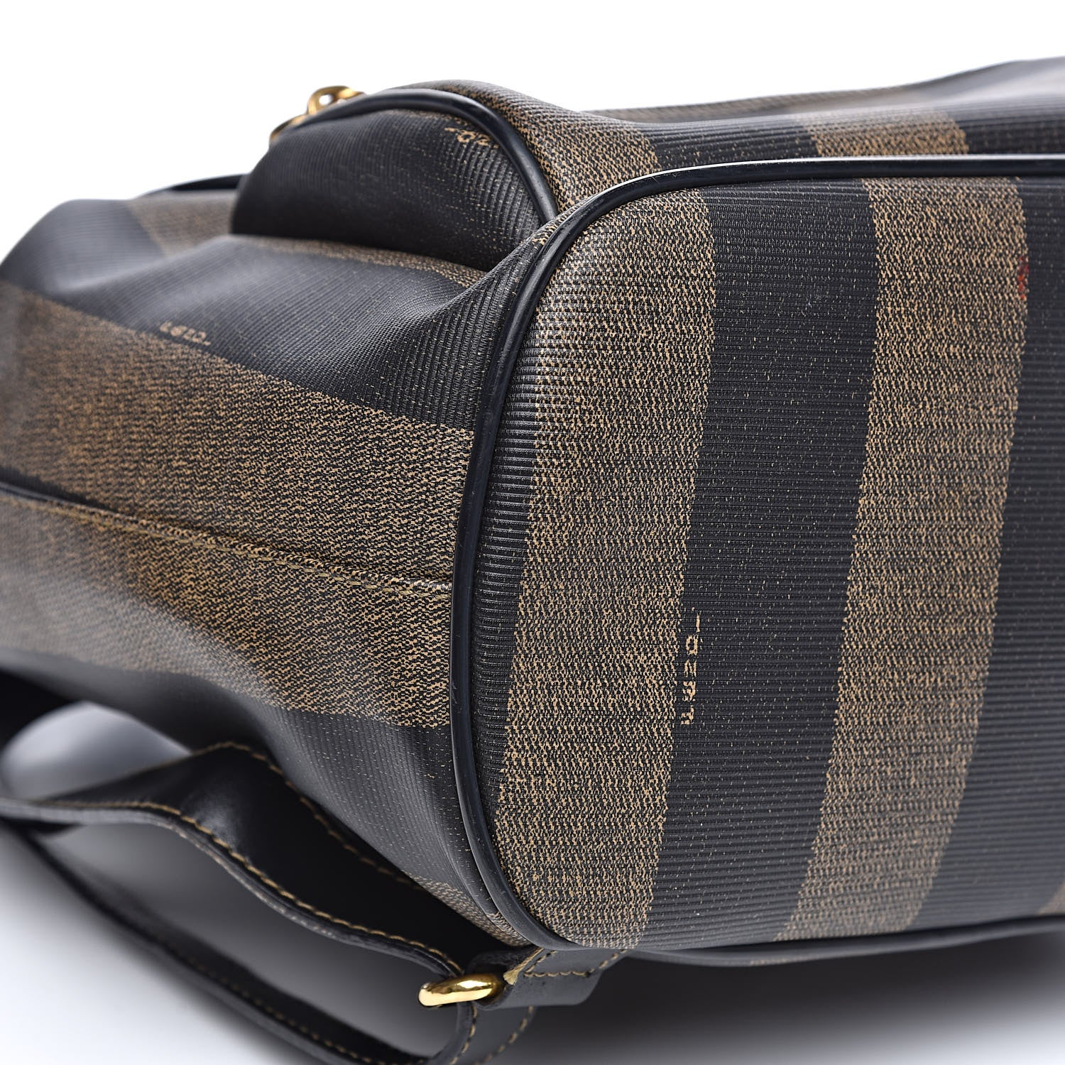 Fendi Coated Canvas Pequin Drawstring Backpack Tobacco 7 of 10