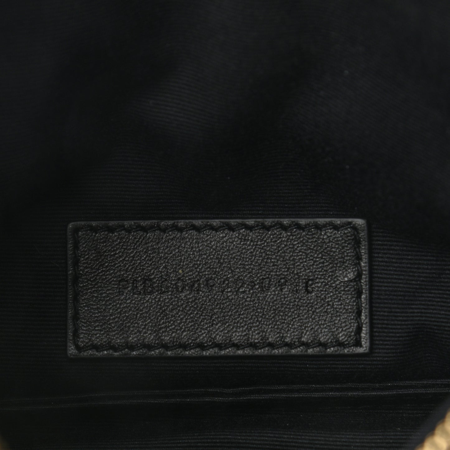Grain De Poudre Chevron Monogram Bill Pouch Black