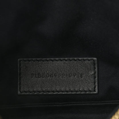 Saint Laurent Grain De Poudre Chevron Monogram Bill Pouch Black 7 of 7