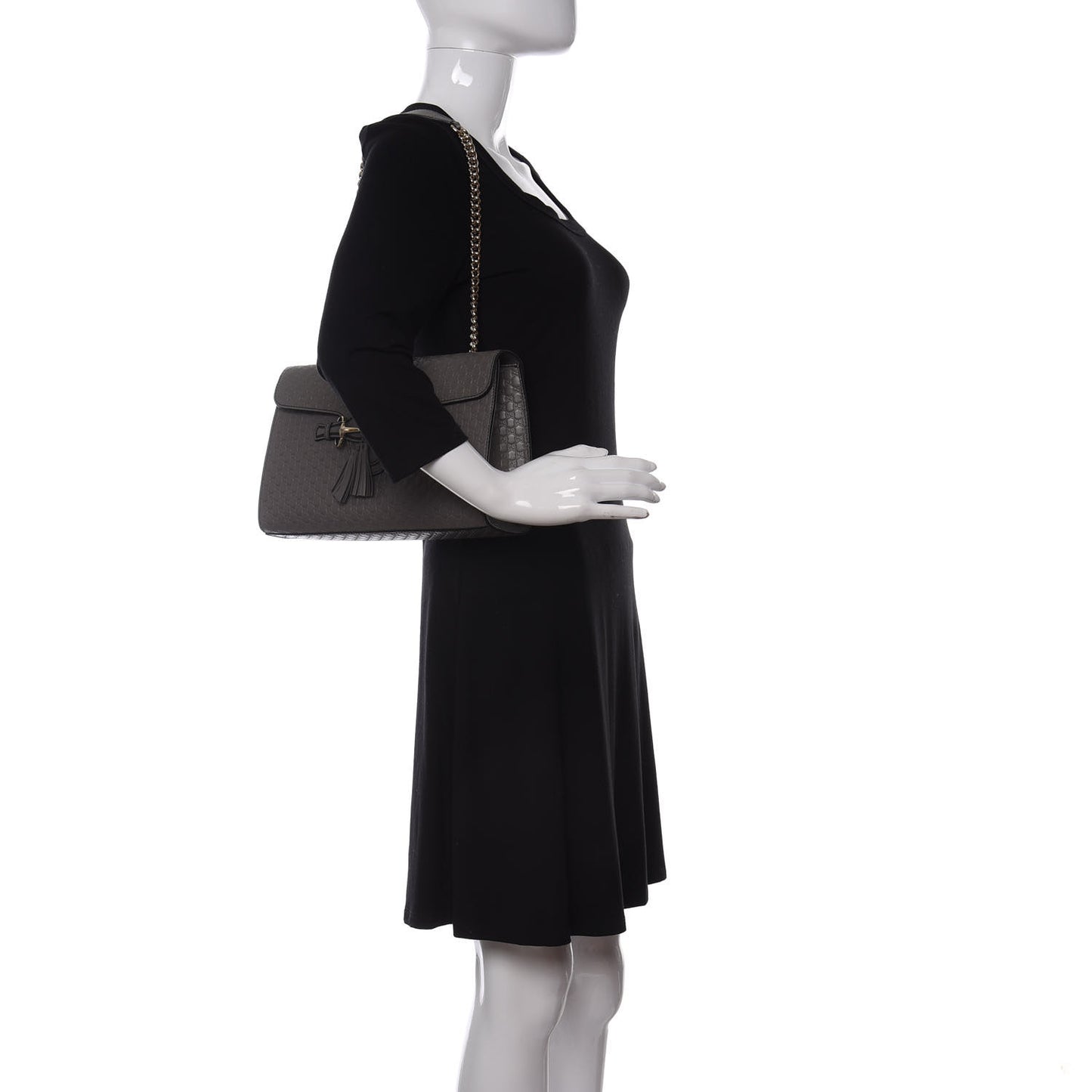 Soft Microguccissima Medium Emily Chain Shoulder Bag Loess