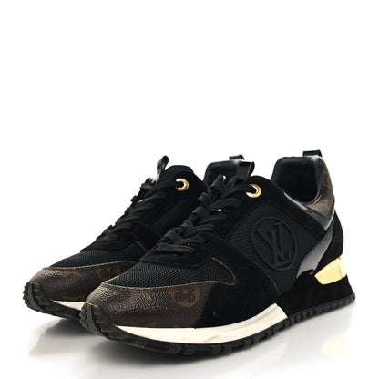 Louis Vuitton Suede Monogram Run Away Sneakers 39 Black 3 of 7