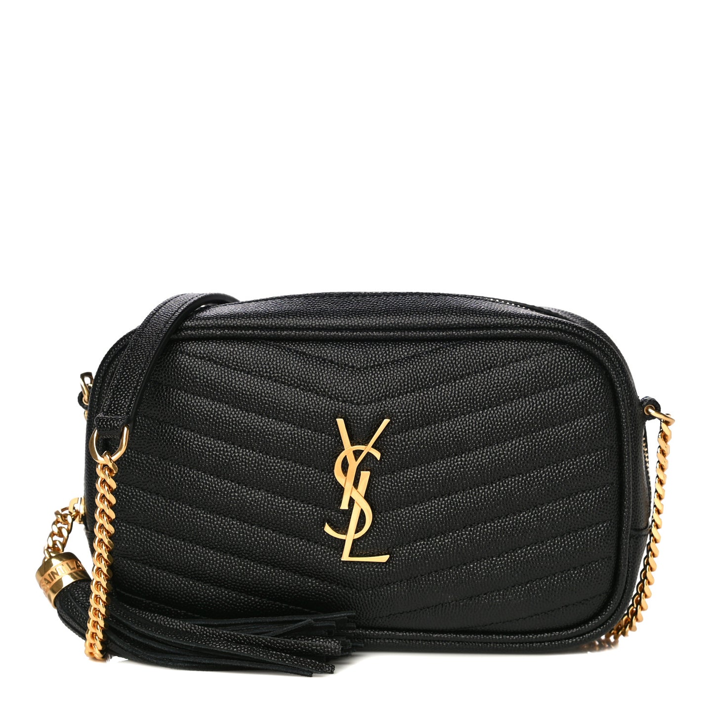 Grain De Poudre Matelasse Monogram Mini Lou Camera Bag Black