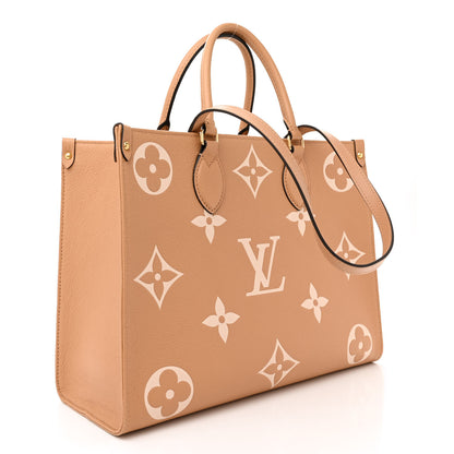 Louis Vuitton Empreinte Monogram Giant Onthego MM Arizona Creme 3 of 10