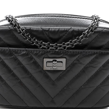 Chanel Aged Calfskin Chevron Mini Reissue Camera Case So Black 8 of 10