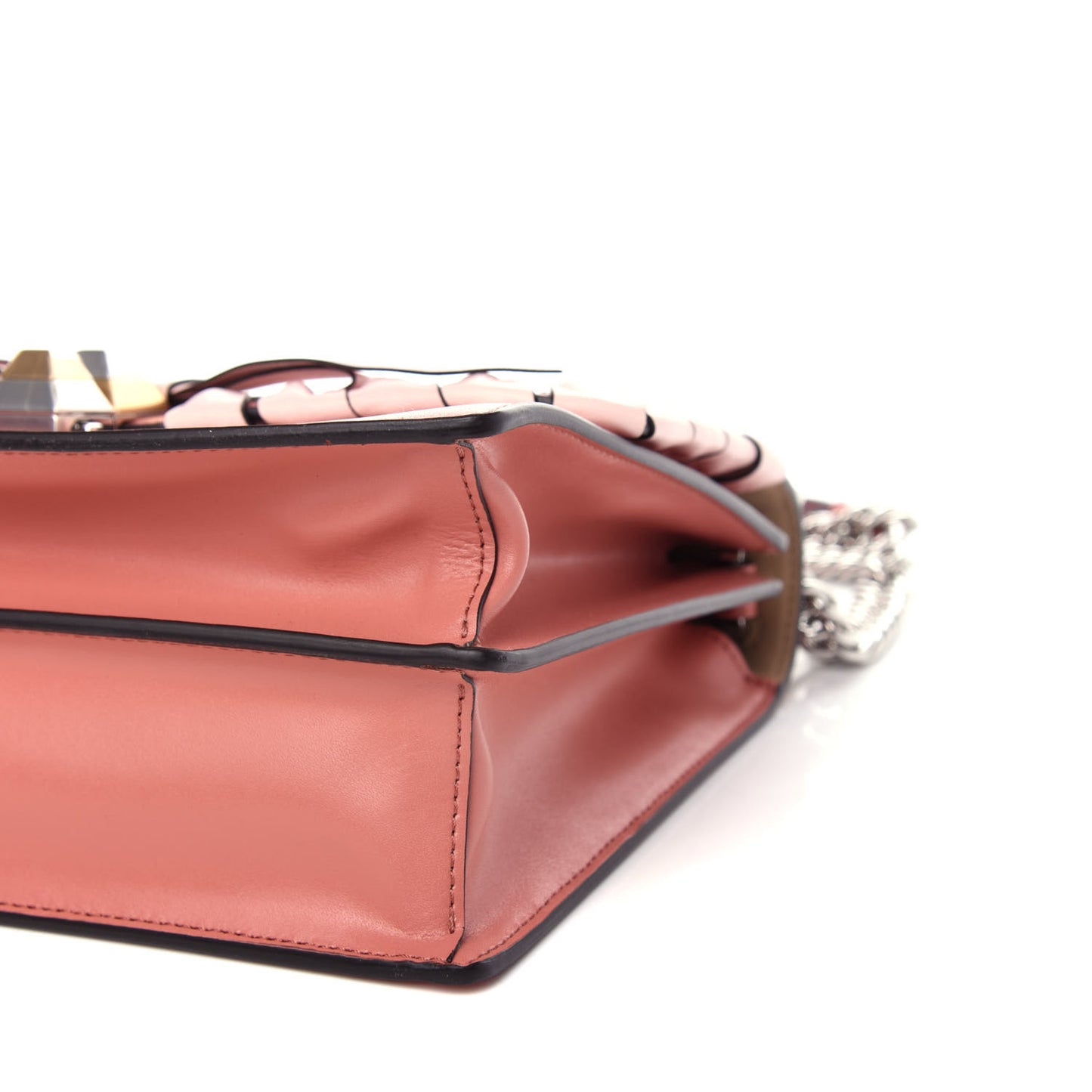 Vitello Liberty Shiny Nappa Lace Up Bow Kan I Shoulder Bag Macaron Confetto