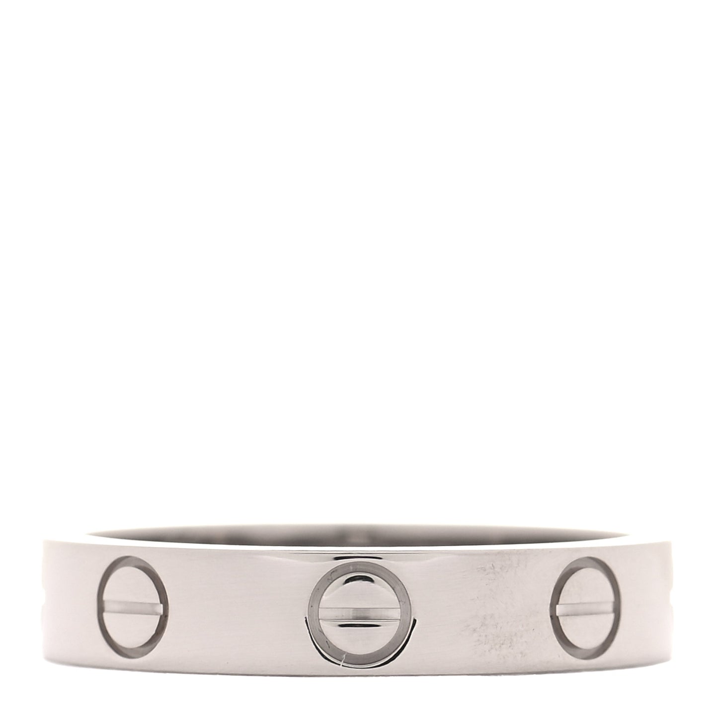 18K White Gold 3.5mm LOVE Wedding Band Ring 50 5.25