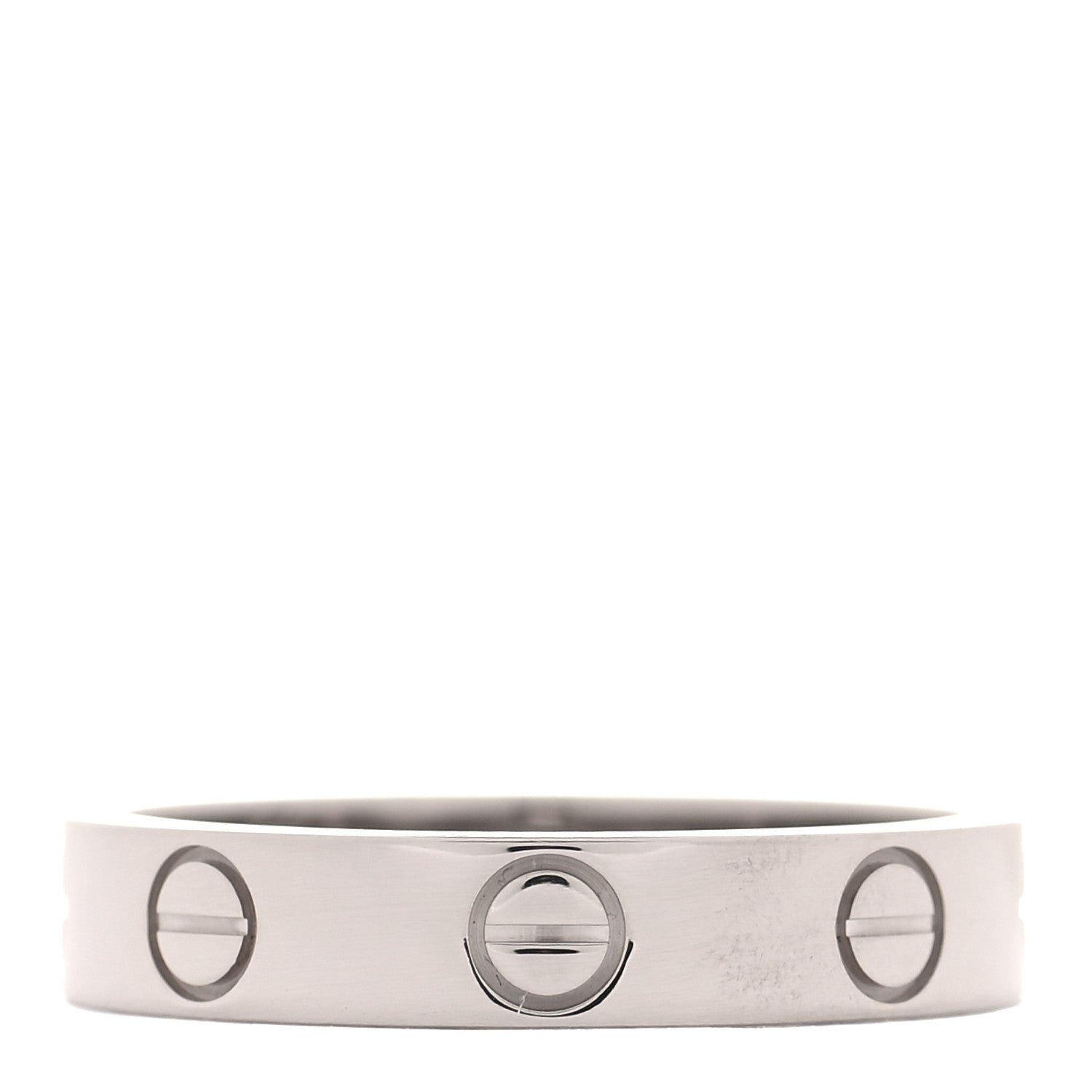 Cartier 18K White Gold 3.5mm LOVE Wedding Band Ring 50 5.25 1 of 4