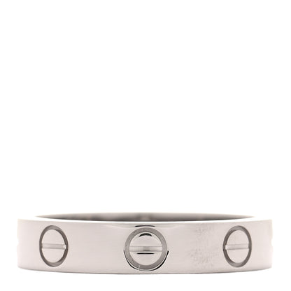 Cartier 18K White Gold 3.5mm LOVE Wedding Band Ring 50 5.25 1 of 4
