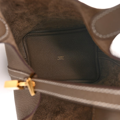 Hermes Taurillon Clemence Picotin Lock 18 PM Etoupe 5 of 10