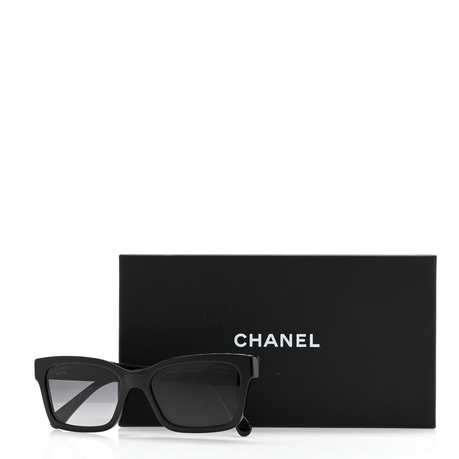 Chanel Acetate Polarized Square Sunglasses 5417-A Black 8 of 8