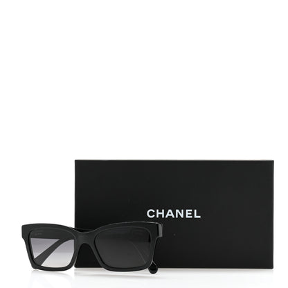 Chanel Acetate Polarized Square Sunglasses 5417-A Black 8 of 8